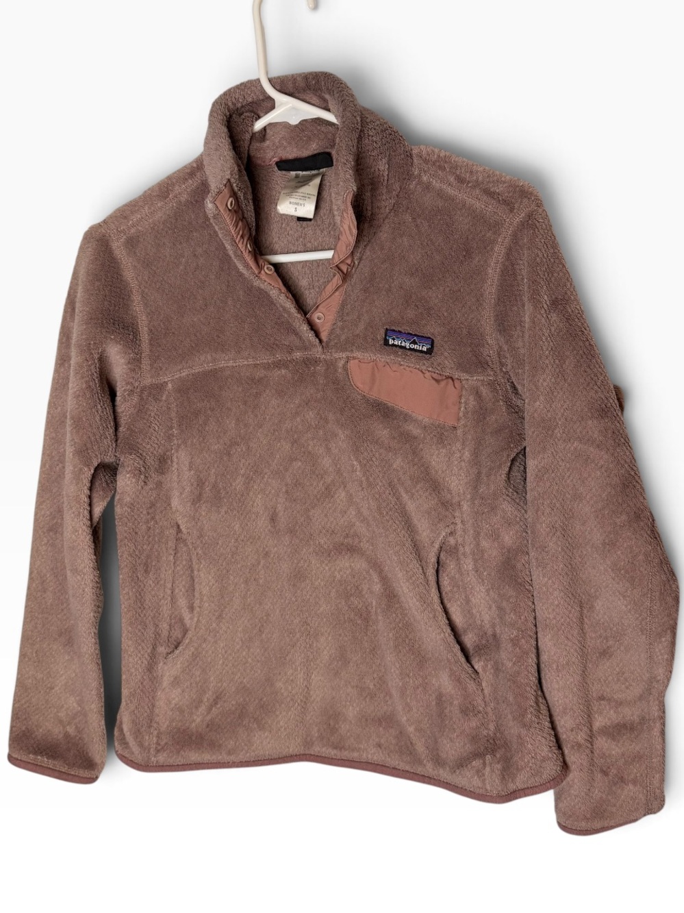 Patagonia Women’s Re-Tool Snap-T Pullover Size Small Dusty Rose Fleece
